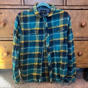 100% cotton Flannel Billabong Medium Yellow Green And Blue